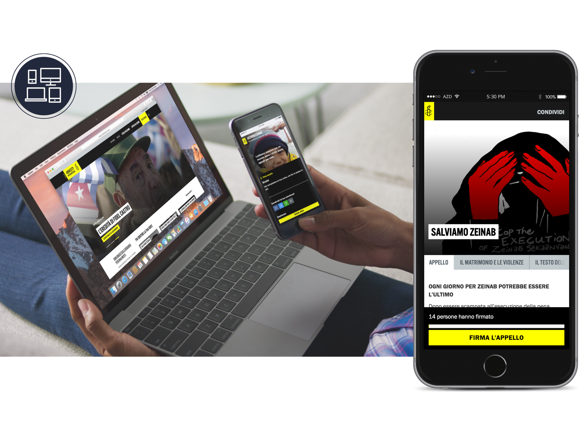 UX image of the responsive website