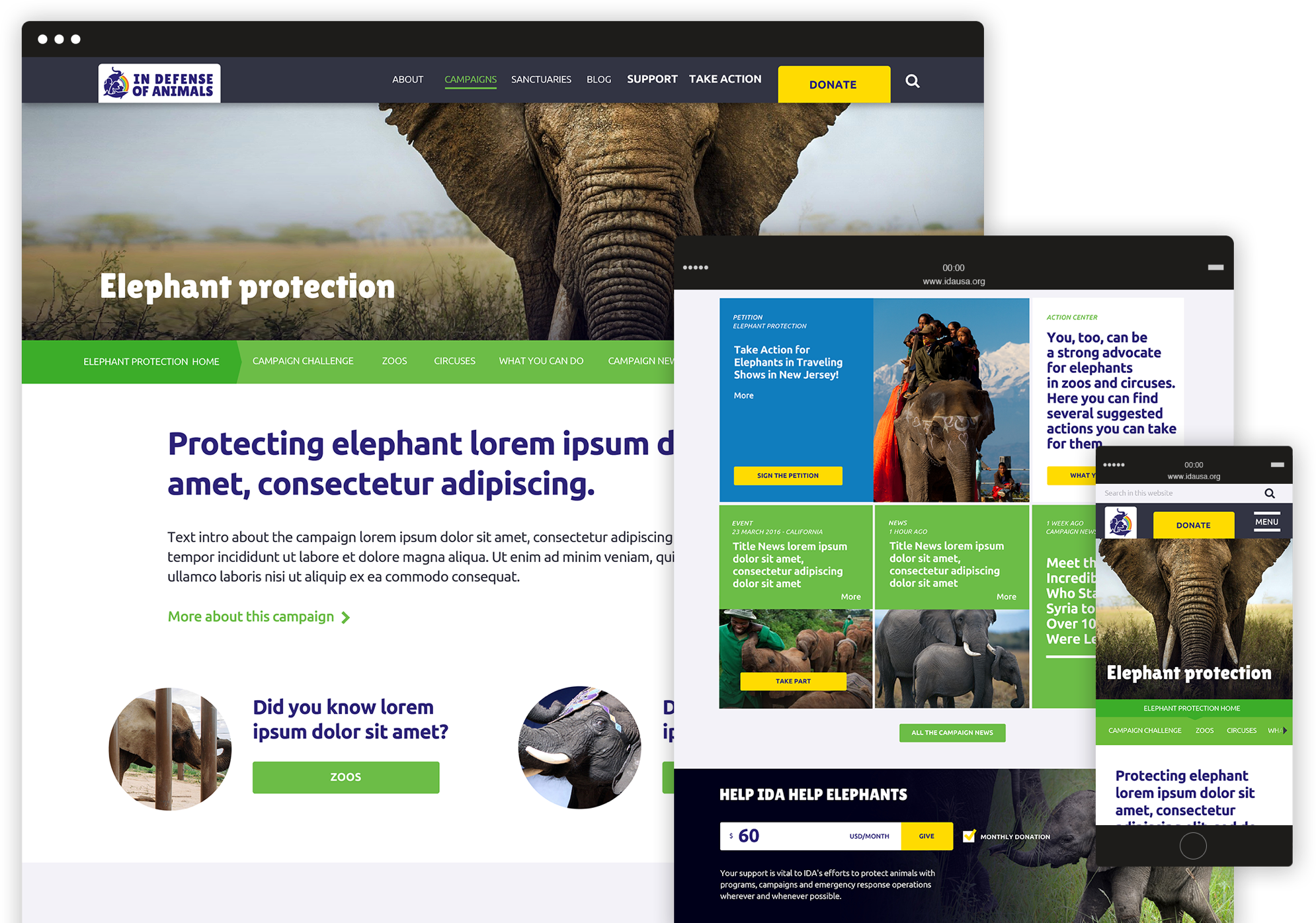 LatteCreative_IDAUSA_MockupSito website responsive mockup