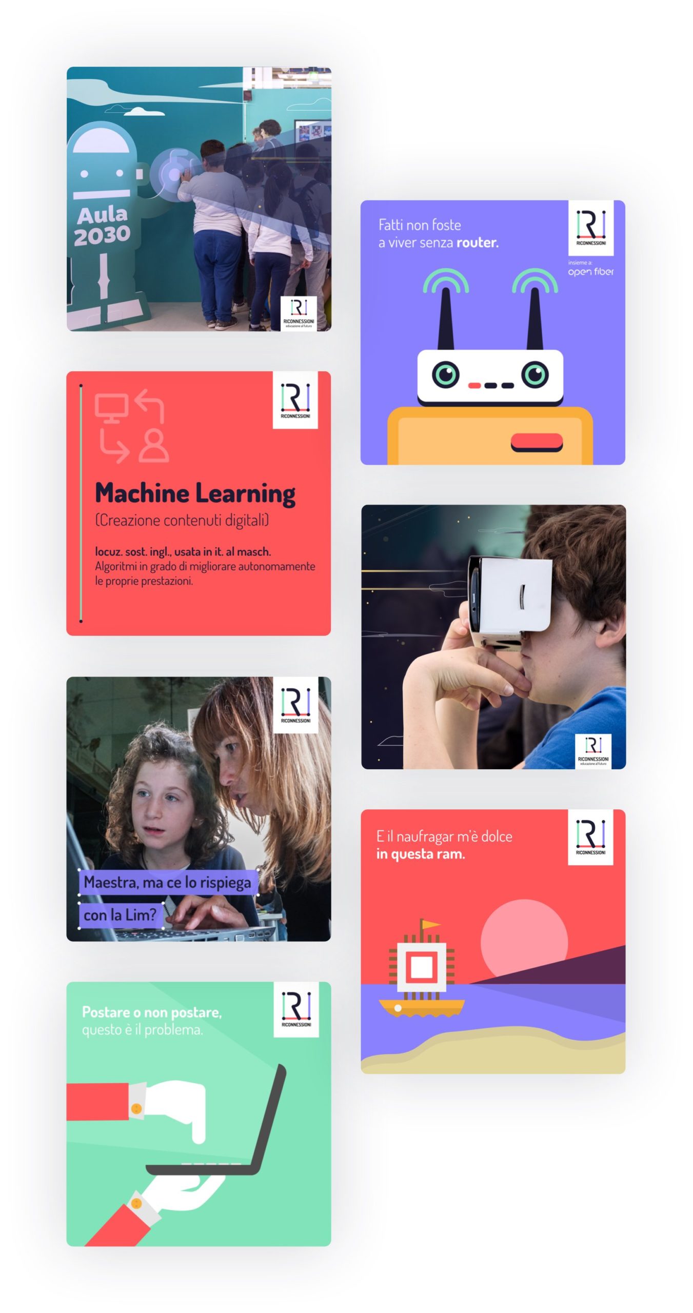 Riconnessioni_cards_mobile social cards engagement - riconnessioni project