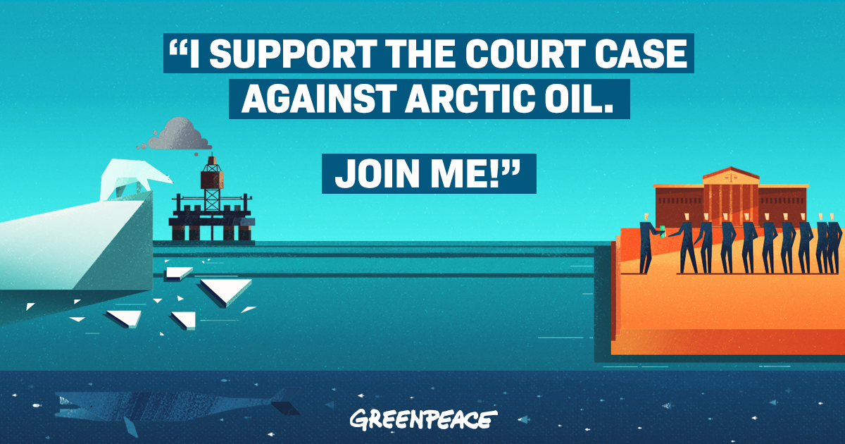 card greenpeace save the arctic vs oil