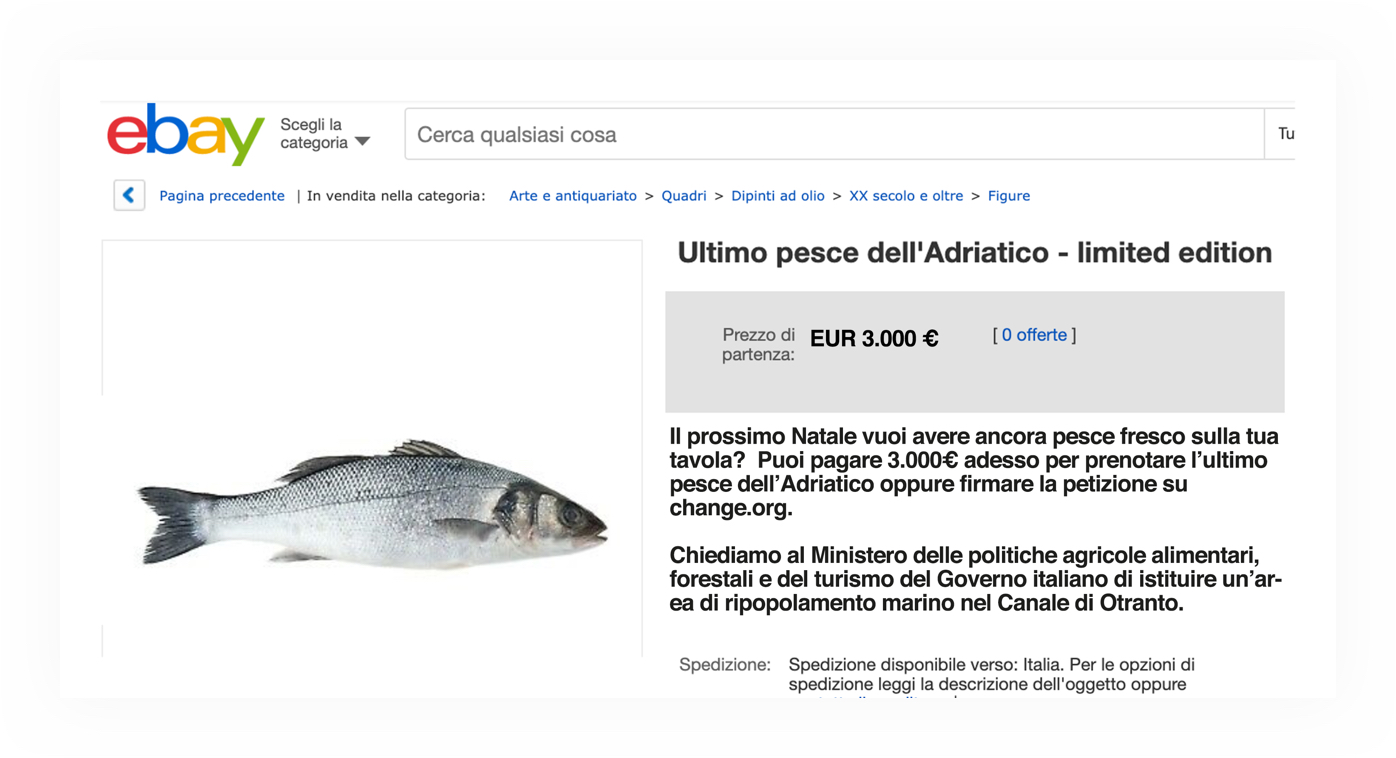 ebay page selling the last fish