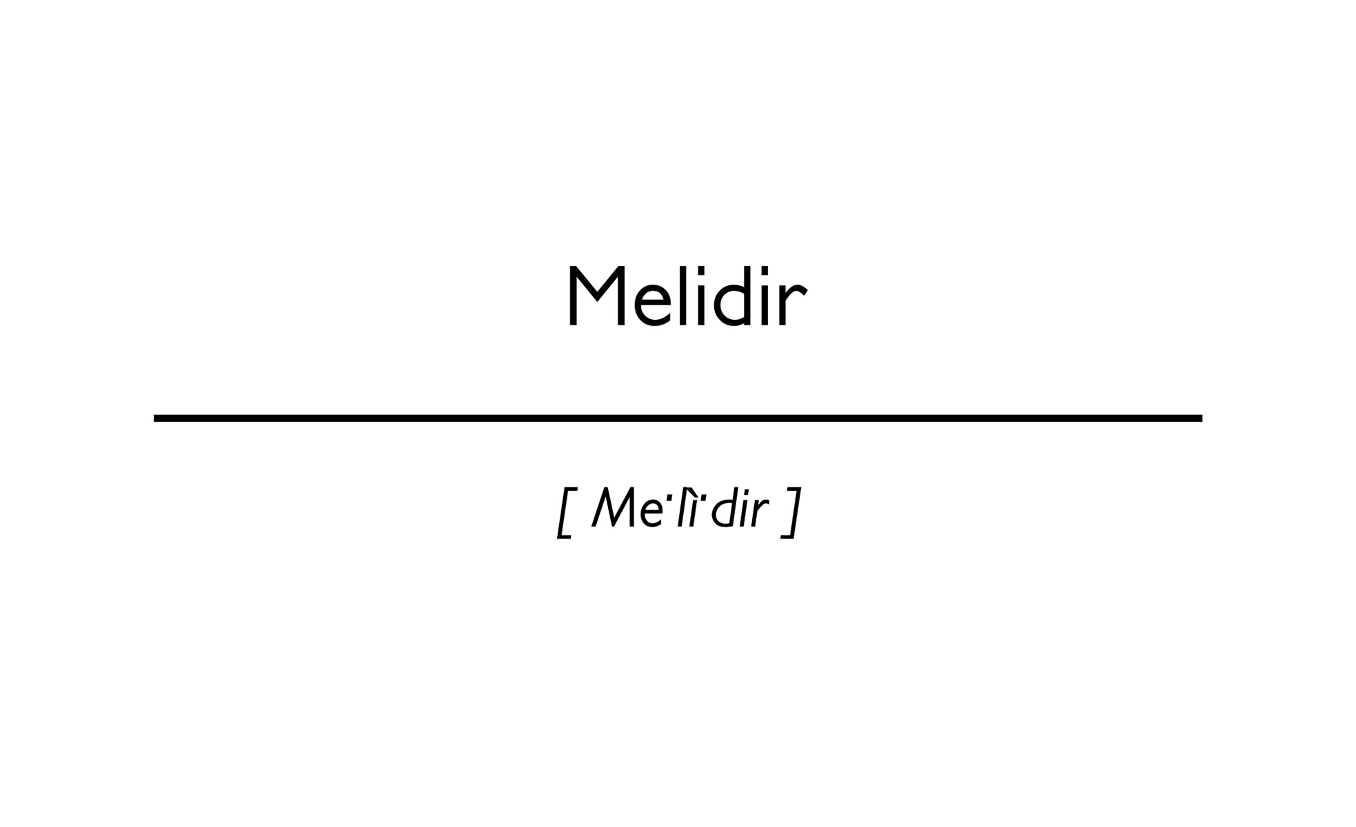 word melidir