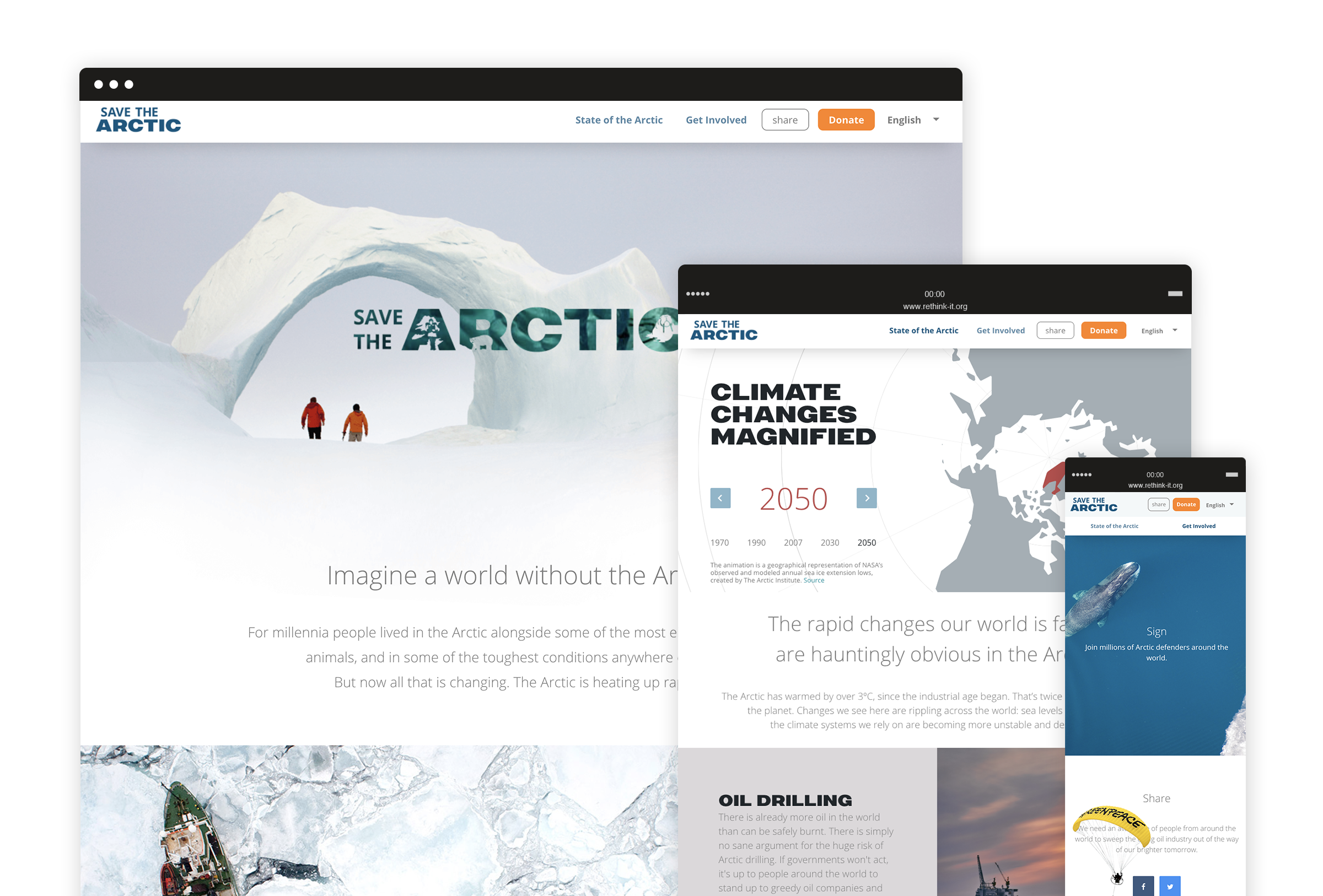 MOBILE_FIRST-1 image of responsive mockup Save the Arctic 2.0