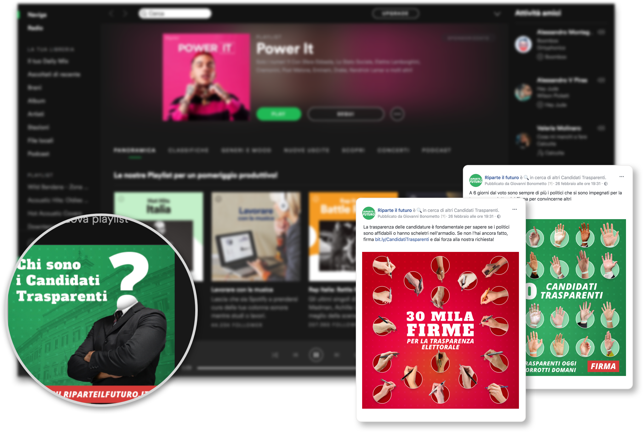 image of the adv on spotify and on social media