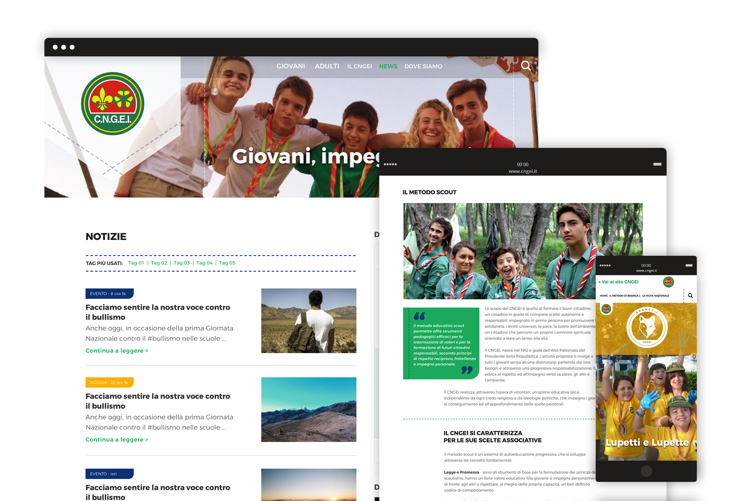 information architecture website responsive mockup