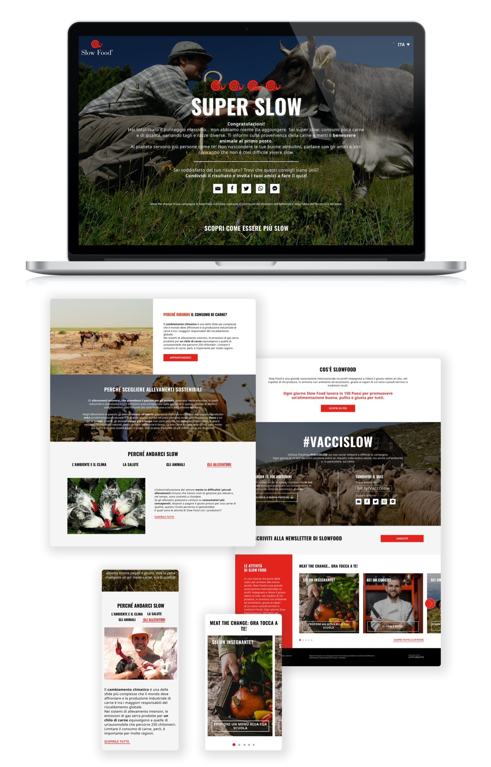 slowfood landing mockup