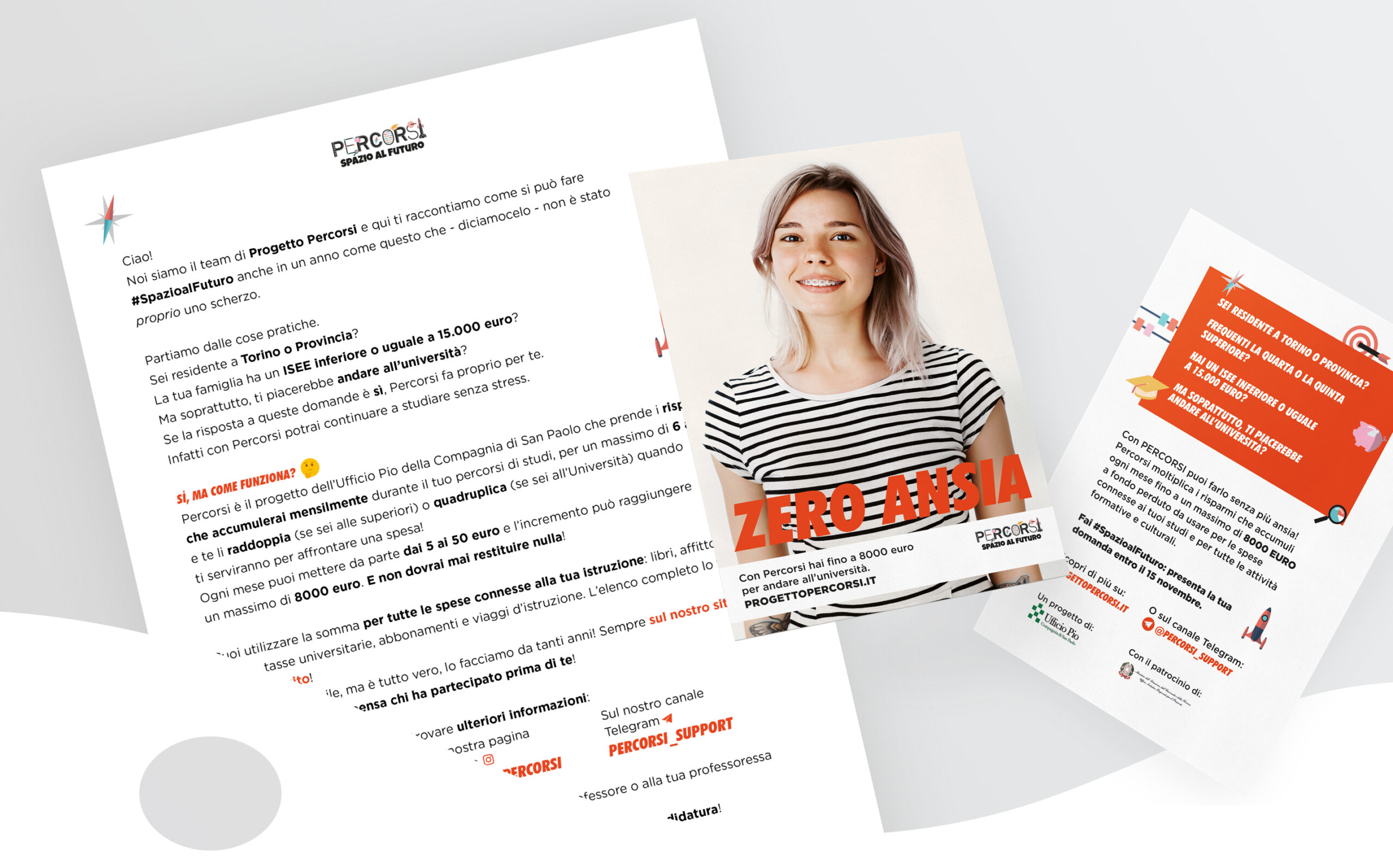 mockup flyer and letter progetto percorsi