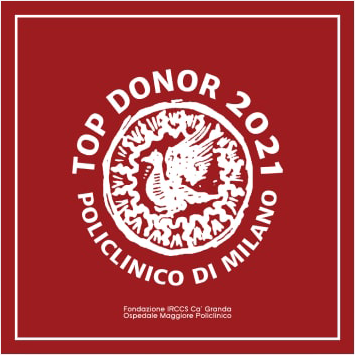 Badge aziendale policlinico di milano i per top donor