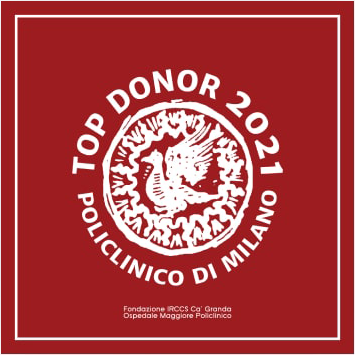 Badge-Aziendale donor policlinico di milano Badge aziendale policlinico di milano i per top donor