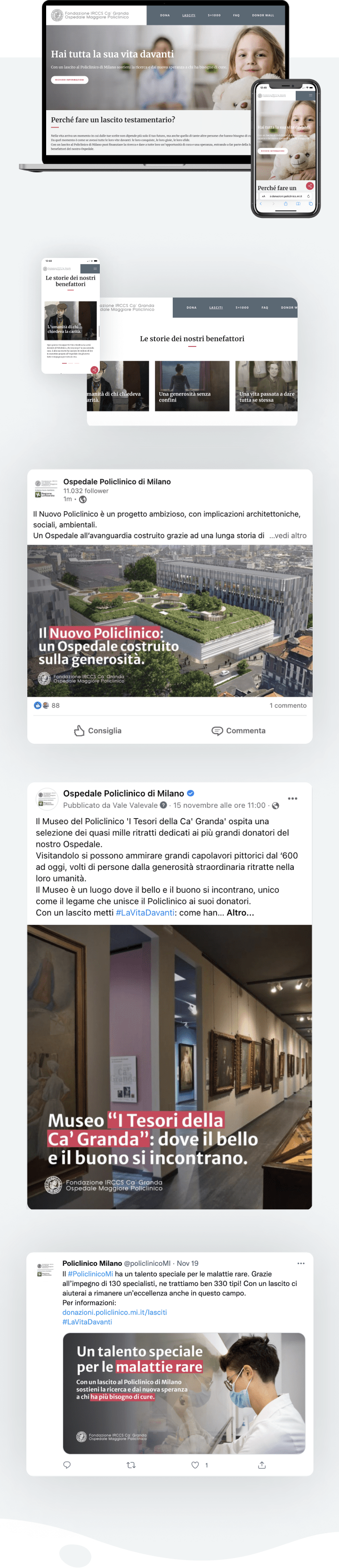Mockup bequests Lasciti Policlinico di Milano