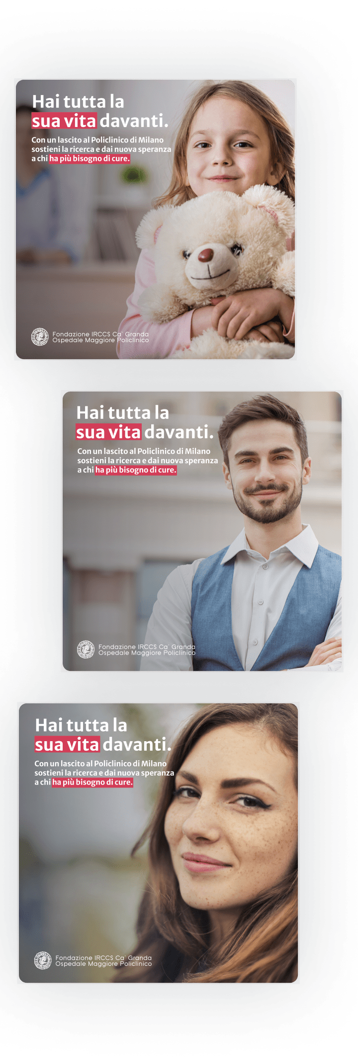 visual of the campaign Lasciti Policlinico Milano