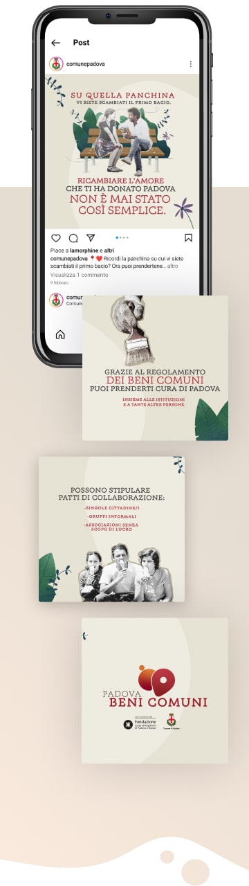 carosello instagram Padova beni comuni mobile carosello instagram Padova beni comuni mobile